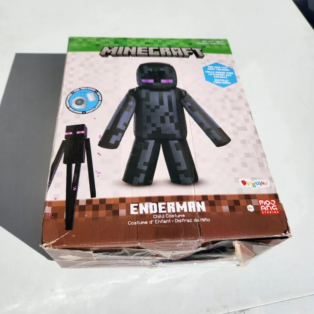Minecraft Children's Kids Enderman Inflatebale Costume FABRIC ONLY  Zipper closu